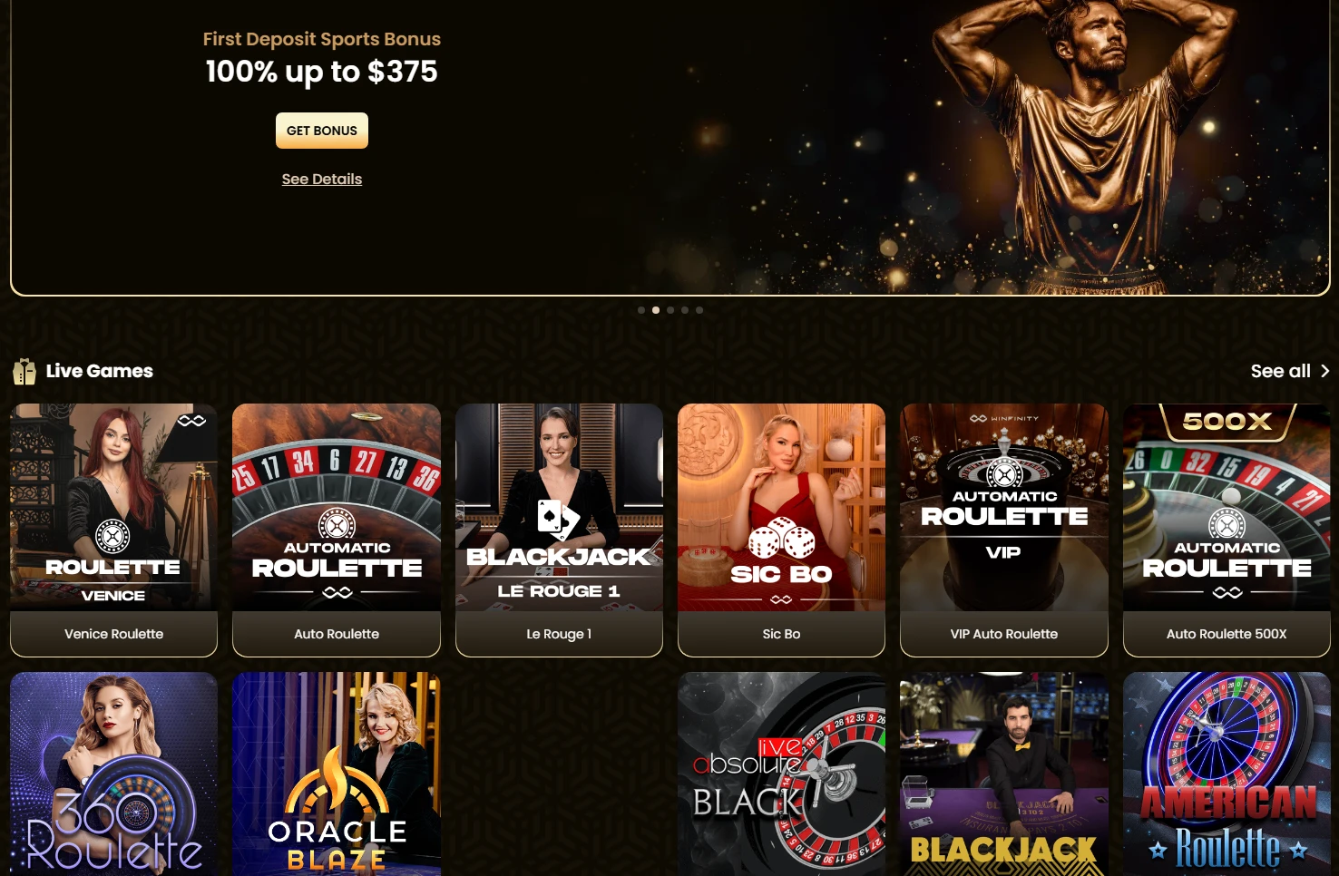 goldspin casino Casino banner promozionale bonus